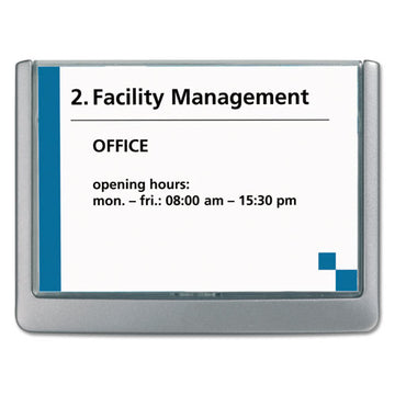 Durable® Click Sign Holder For Interior Walls, 6 3-4 X 5-8 X 5 1-8, Gray freeshipping - TVN Wholesale